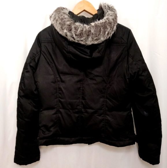 Women's Guess Faux Fur Hooded Down Filled Jacket - Picture 6 of 9